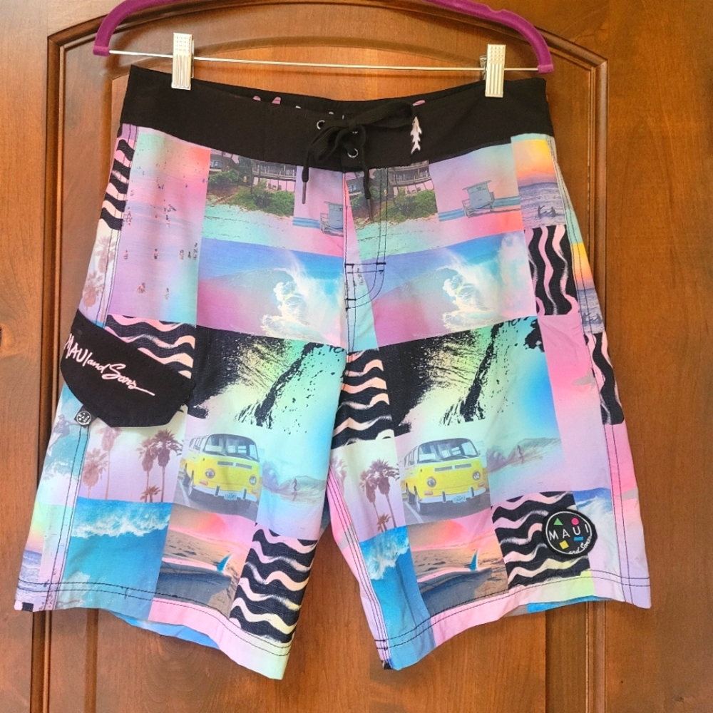 Maui and Sons Board Shorts, Swimsuit, Men's Size 30